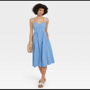 Sleeveless Tie-Back A-Line Dress NWT